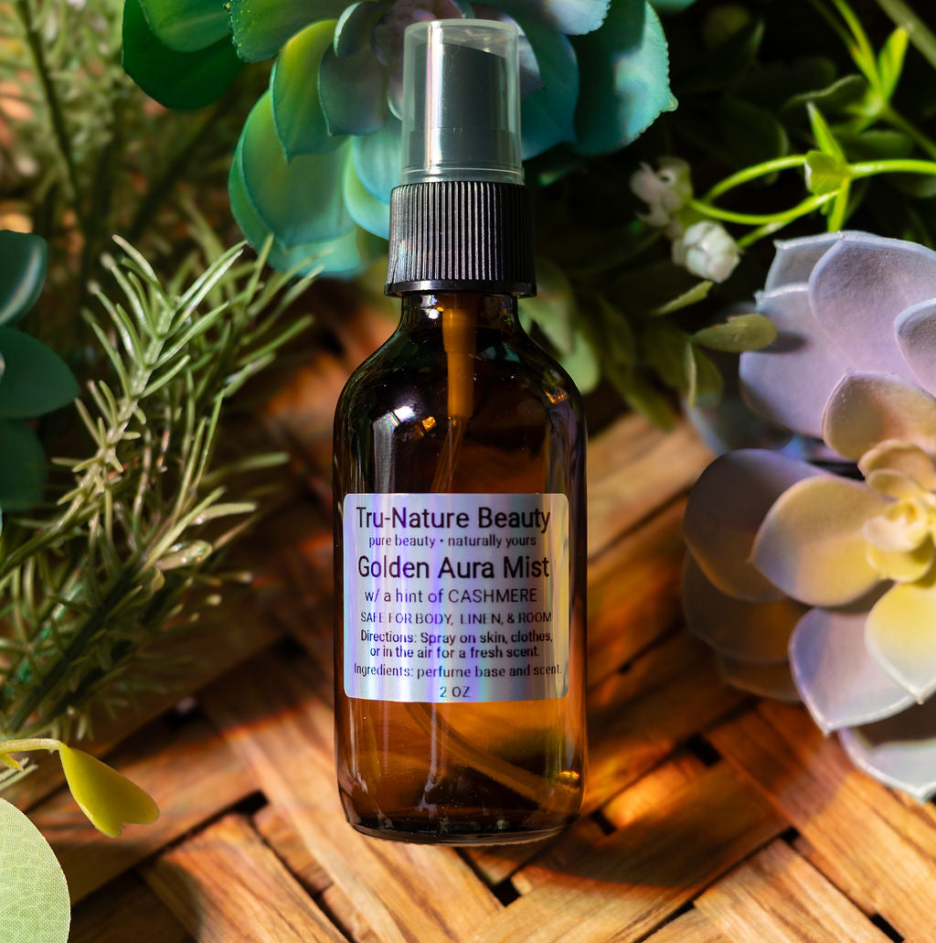 Golden Aura Mist Spray for Room, Body, or Linens