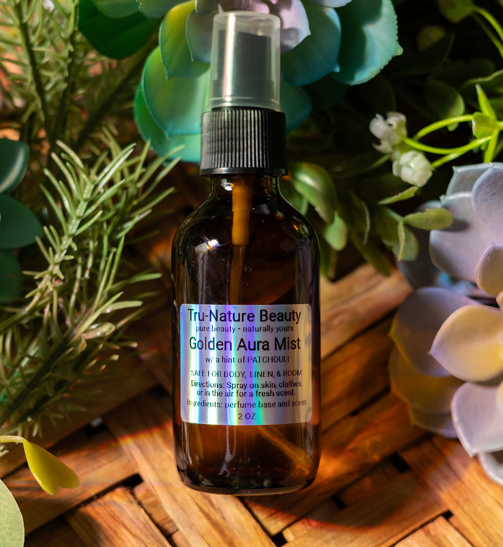 Golden Aura Mist Spray for Room, Body, or Linens