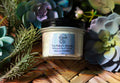 Jar of Tru Nature Beauty whipped beef tallow balm on a woven surface with plants in the background